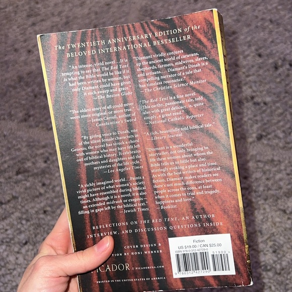 The Red Tent by Anita Diamant book used condition soft cover read novel - Picture 3 of 5